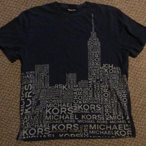 Michael Kors NYC Skyline T-Shirt (Navy Blue)